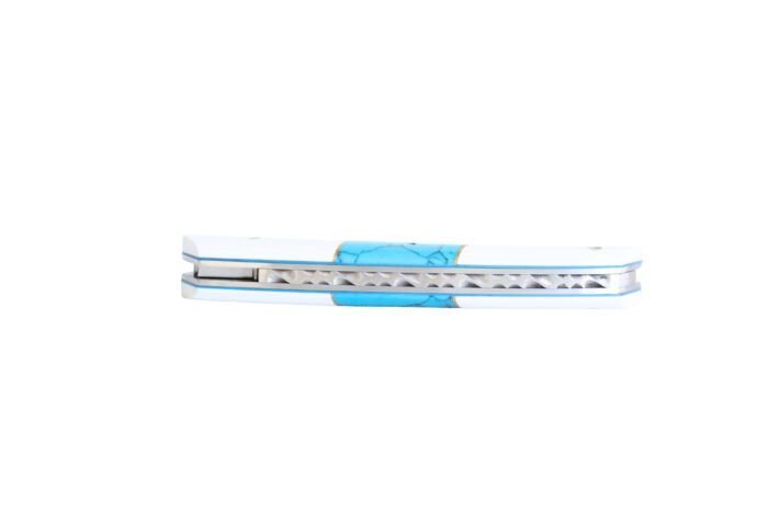 L'Orca Liner Lock manche Elforyn et pierre bleu – Image 8