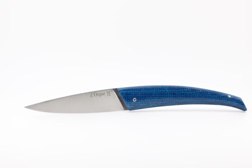 L’Orque Lévitas Couteau pliant micarta bleu