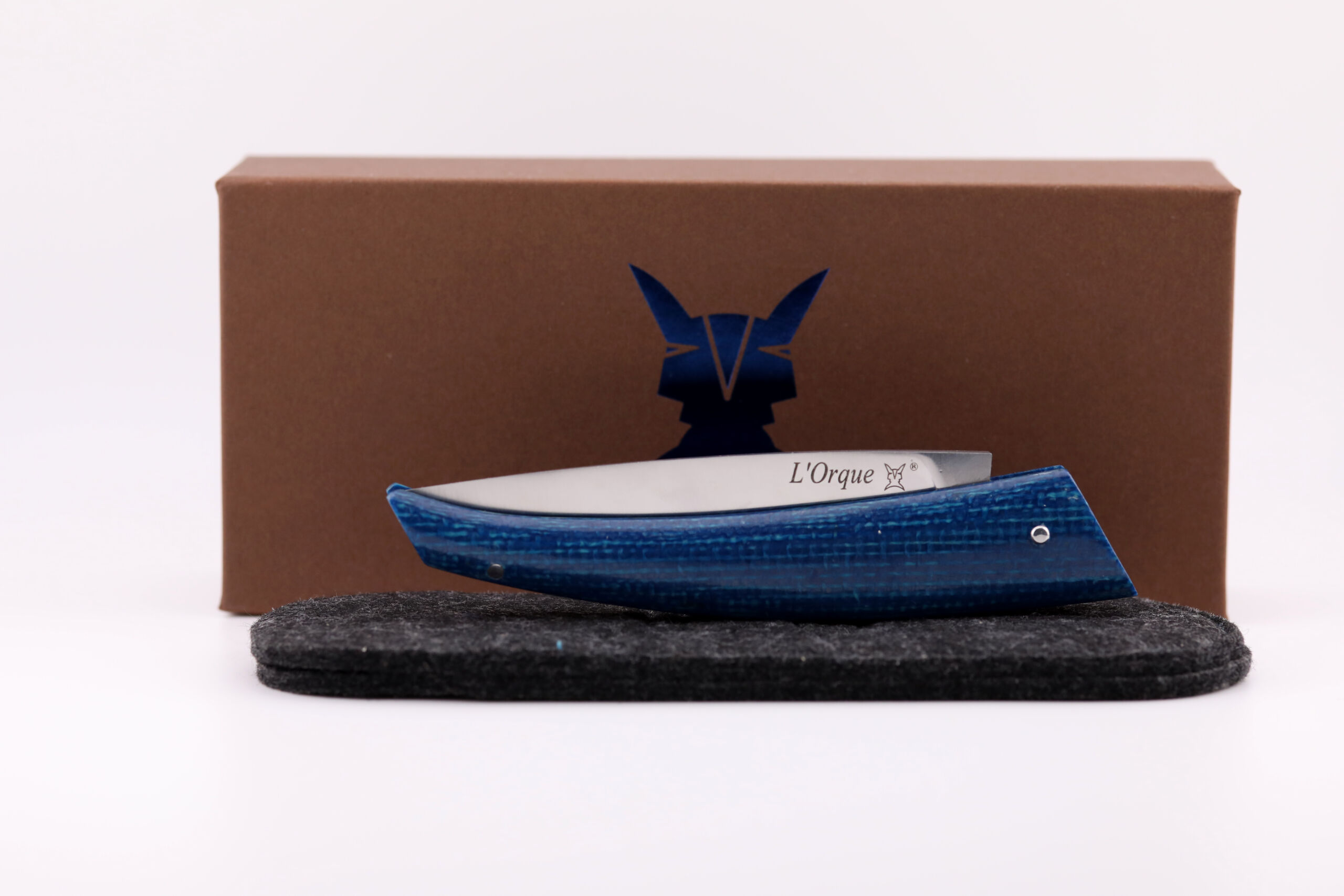 L’Orque Lévitas Couteau pliant micarta bleu – Image 9
