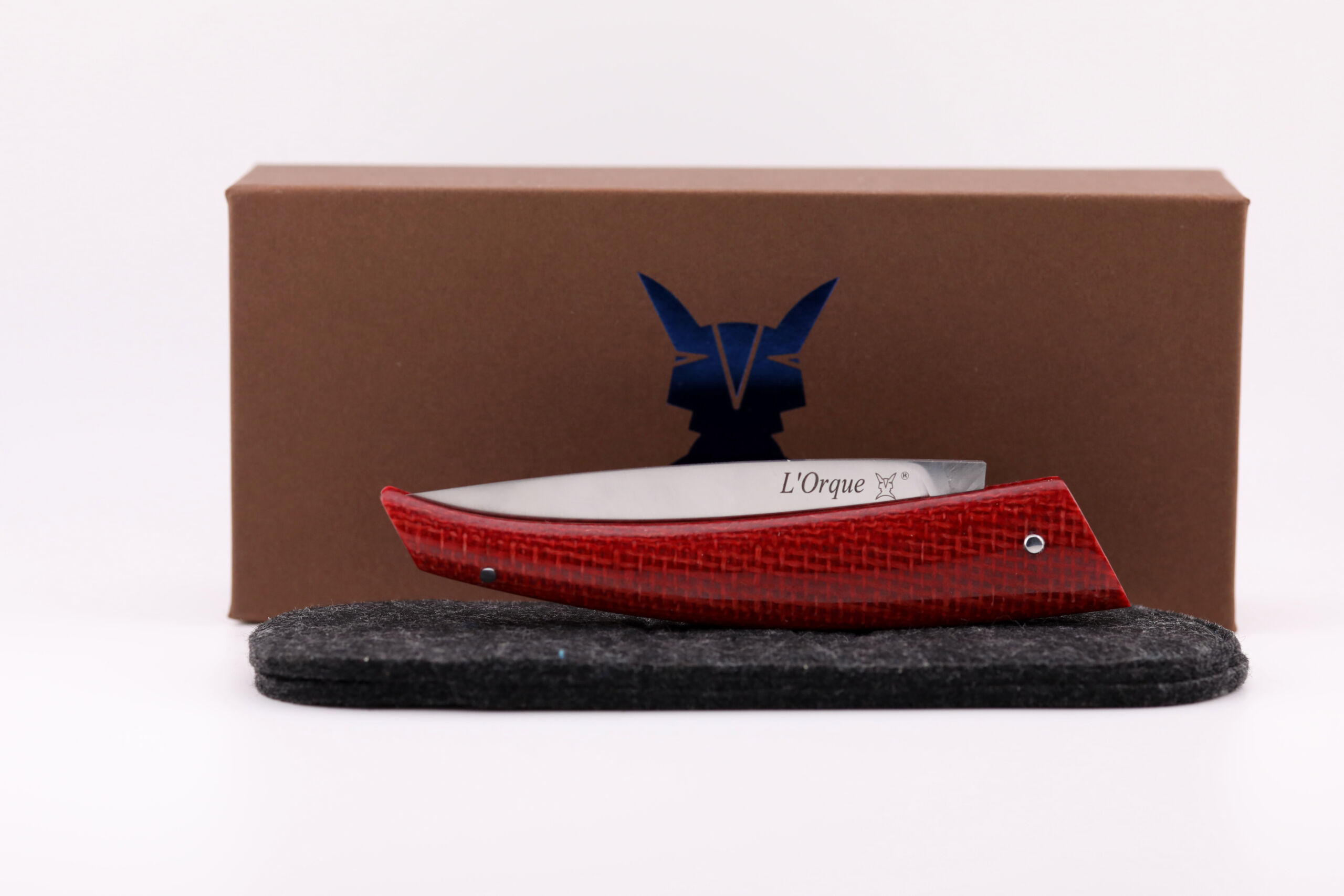 L’Orque Lévitas Couteau pliant micarta rouge – Image 8